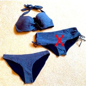 H&M swim suit, top 36C, bikini bottoms 8, hipster bottoms not included